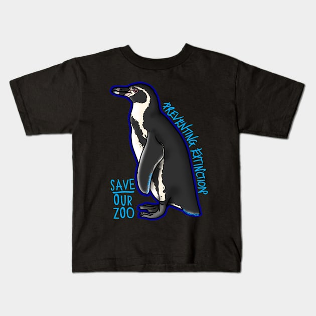 Day 29- Humboldt Penguin Kids T-Shirt by CelticDragoness